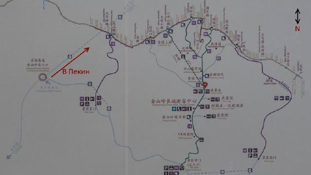 Карта участка Jinshanling Карта участка Jinshanling