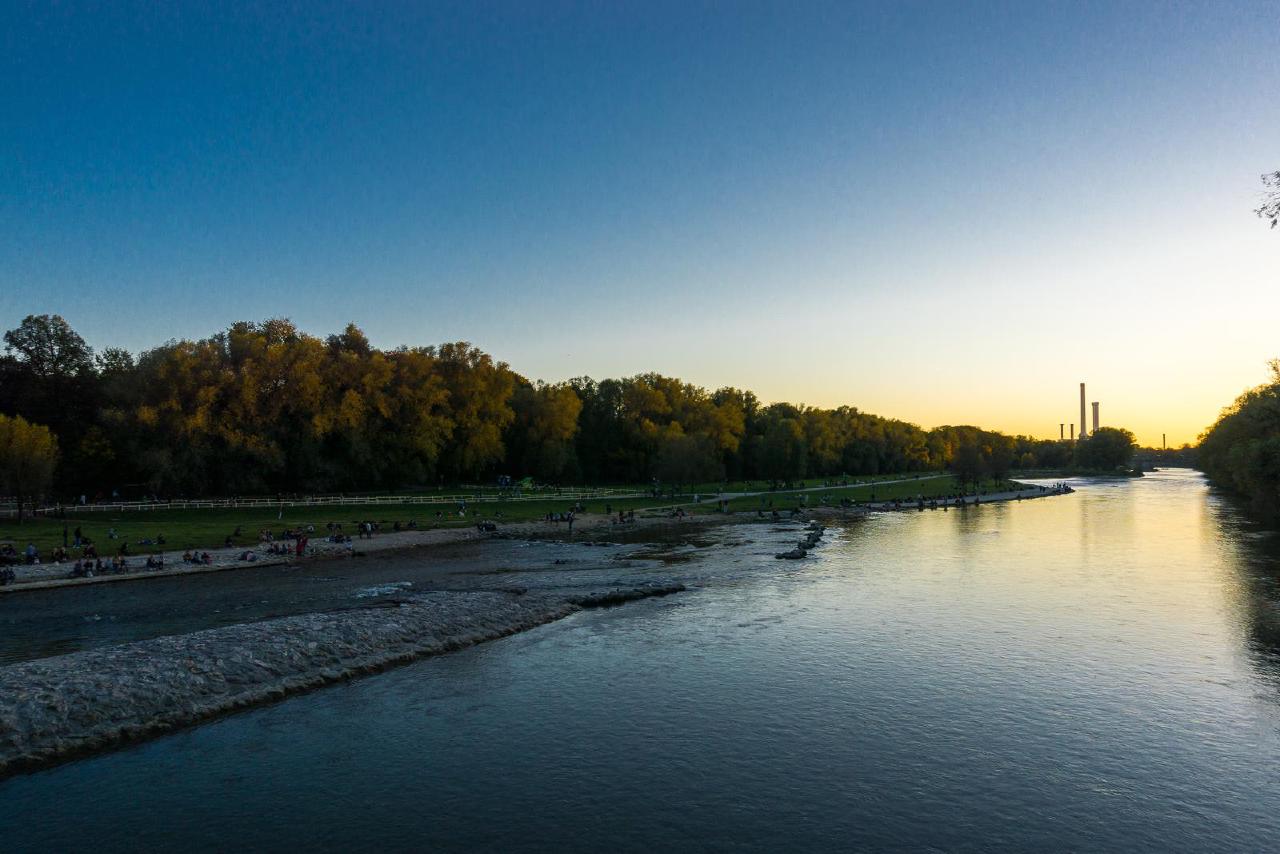 Sunset over the Isar