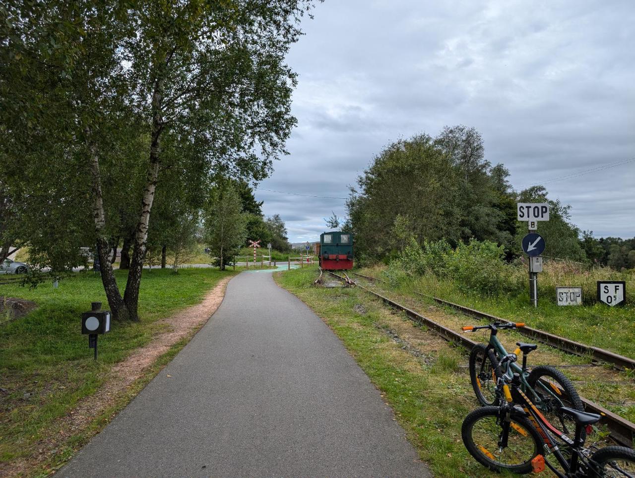Break at an old railway station